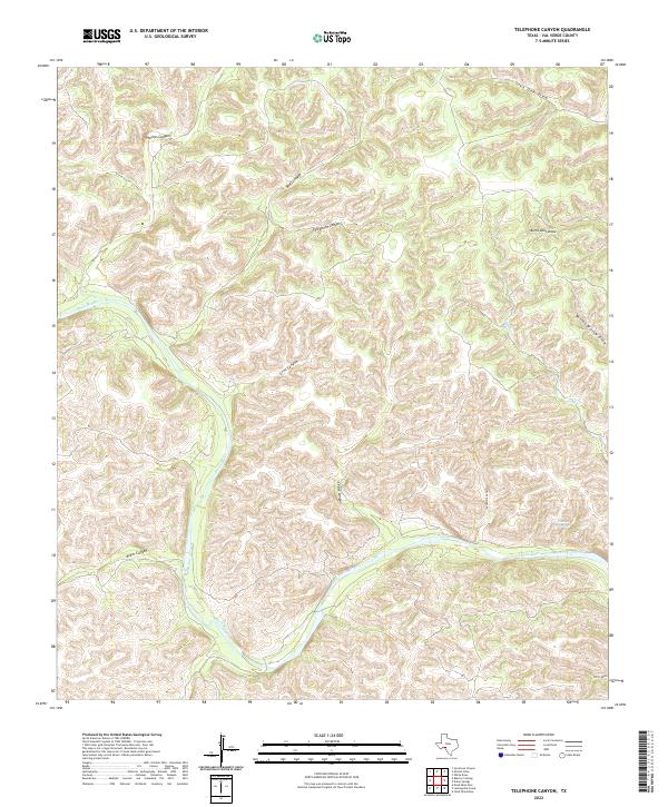 Telephone Canyon, TX — USGS 7.5-minute topo (2022)