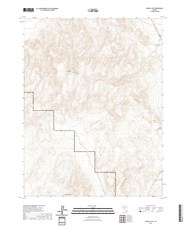 Russell Spit, NV — USGS 7.5-minute topo (2021)