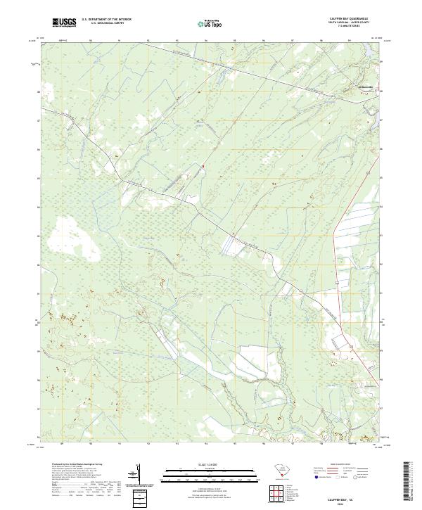 Calfpen Bay, SC — USGS 7.5-minute topo (2024)