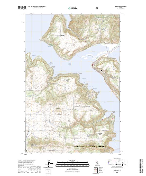 Harrison, ID — USGS 7.5-minute topo (2024)