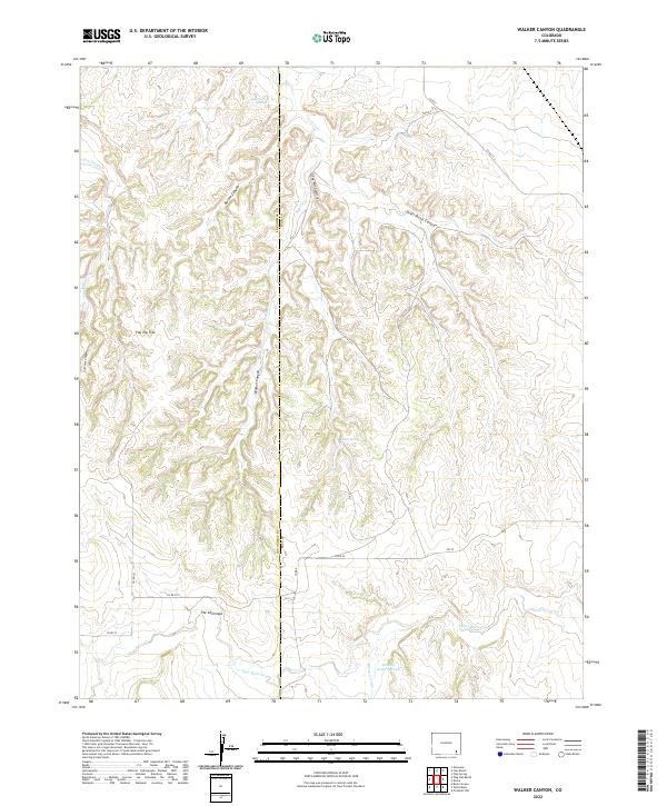 Walker Canyon, CO — USGS 7.5-minute topo (2022)