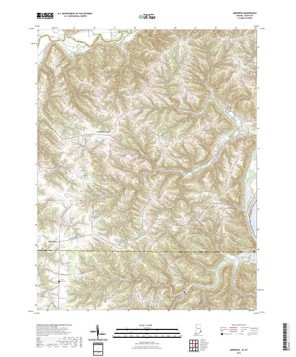 Aberdeen, IN-KY — USGS 7.5-minute topo (2022)