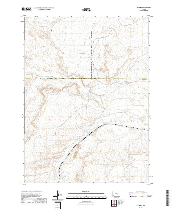 Hampton, WY — USGS 7.5-minute topo (2021)