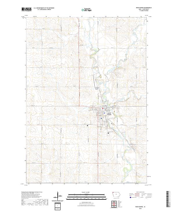 Rock Rapids, IA — USGS 7.5-minute topo (2022)