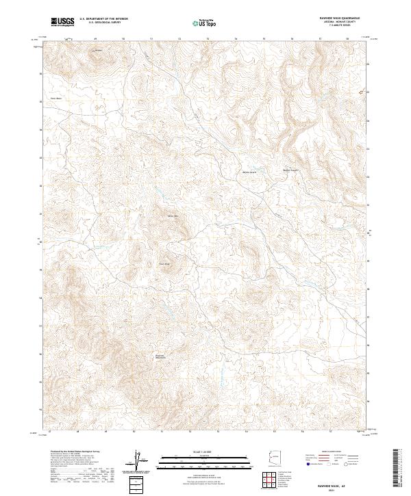 Rawhide Wash, AZ — USGS 7.5-minute topo (2021)