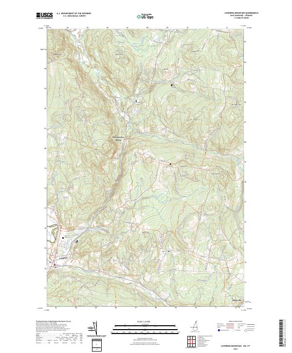 Lovering Mountain, NH-VT — USGS 7.5-minute topo (2024)