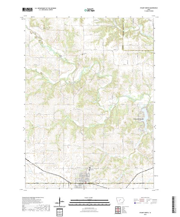 Stuart North, IA — USGS 7.5-minute topo (2022)