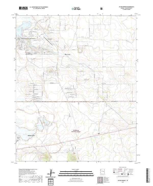 Silver Springs, AZ — USGS 7.5-minute topo (2021)