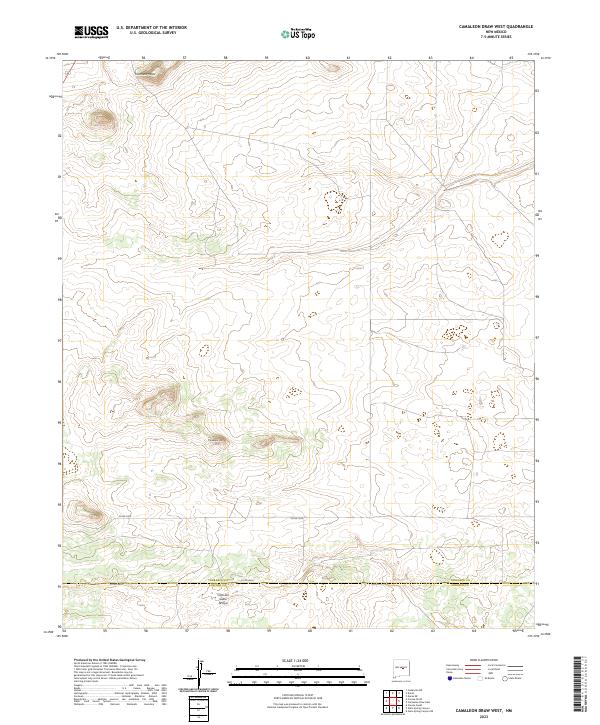 Camaleon Draw West, NM — USGS 7.5-minute topo (2023)