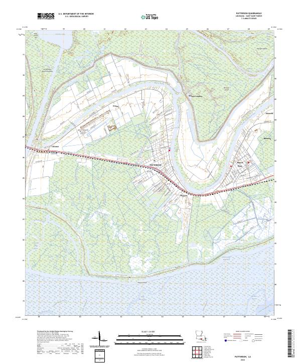 Patterson, LA — USGS 7.5-minute topo (2024)