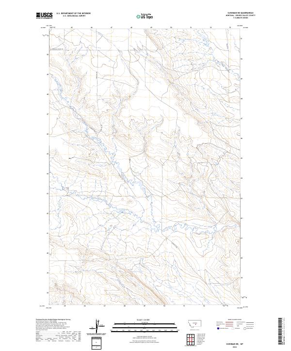 Cushman NE, MT — USGS 7.5-minute topo (2024)