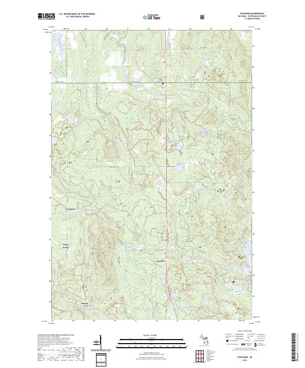Paulding, MI — USGS 7.5-minute topo (2023)
