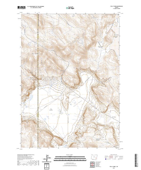 Folly Farm, OR — USGS 7.5-minute topo (2024)