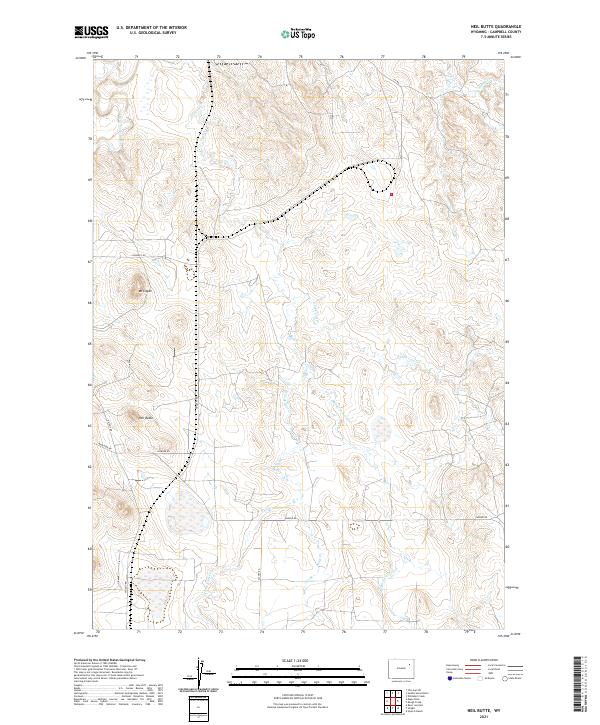 Neil Butte, WY — USGS 7.5-minute topo (2021)