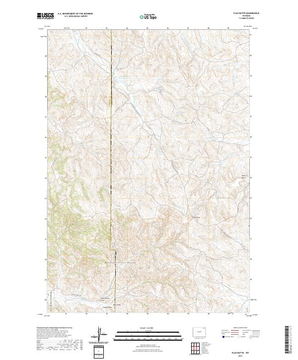 Flag Butte, WY — USGS 7.5-minute topo (2021)