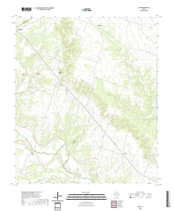 Ater, TX — USGS 7.5-minute topo (2022)