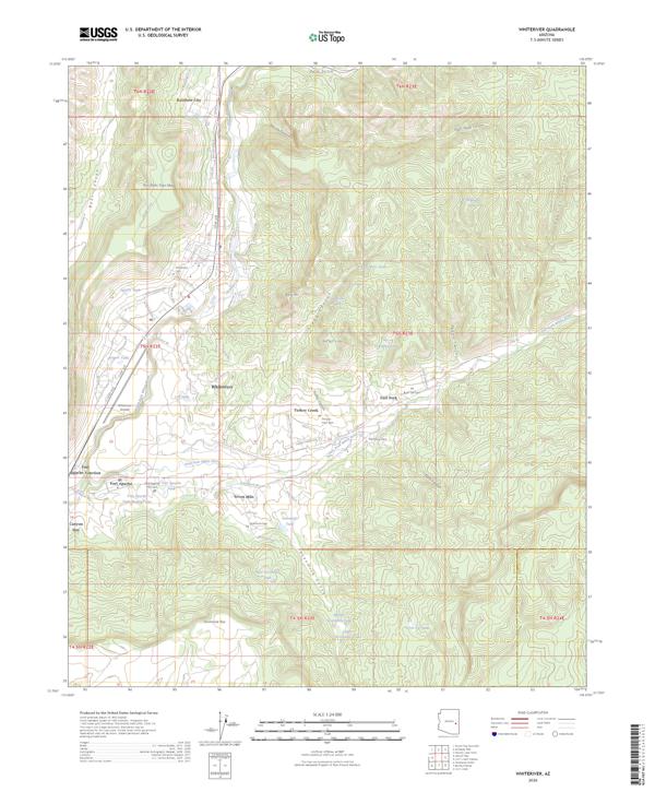 Whiteriver, AZ — USGS 7.5-minute topo (2026)