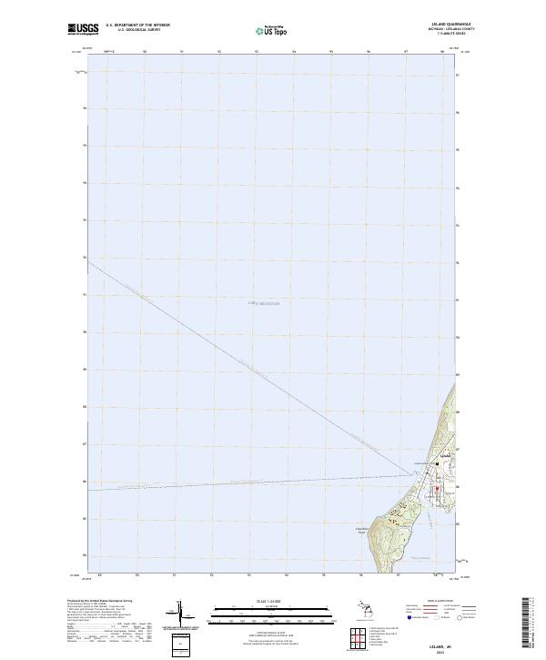 Leland, MI — USGS 7.5-minute topo (2023)