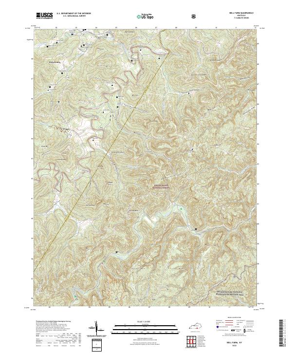 Bell Farm, KY — USGS 7.5-minute topo (2022)