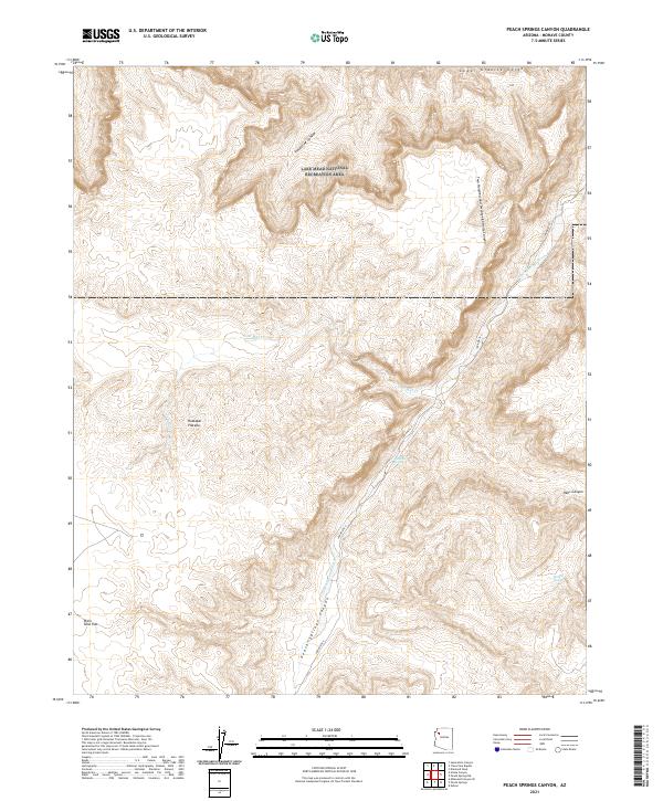 Peach Springs Canyon, AZ — USGS 7.5-minute topo (2021)