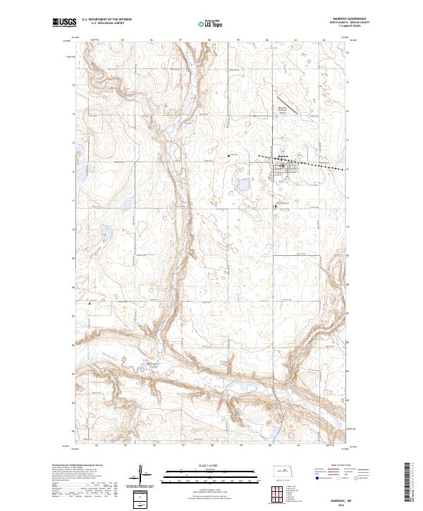 Maddock, ND — USGS 7.5-minute topo (2024)