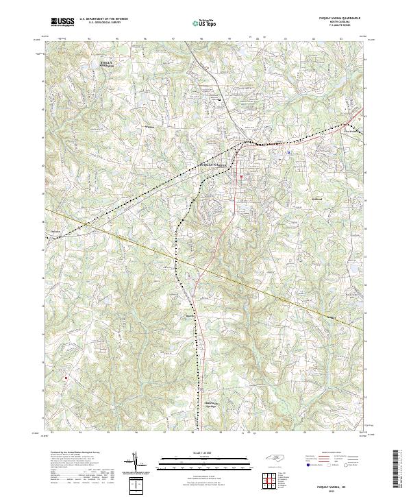 Fuquay-Varina, NC — USGS 7.5-minute topo (2022)