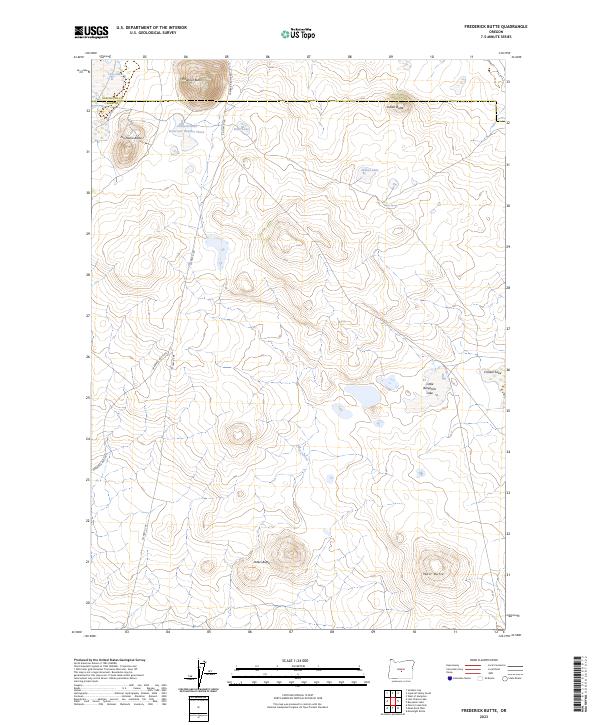 Frederick Butte, OR — USGS 7.5-minute topo (2023)