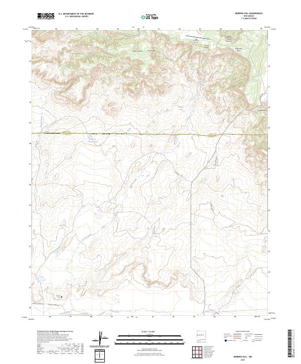 Moreno Hill, NM — USGS 7.5-minute topo (2023)