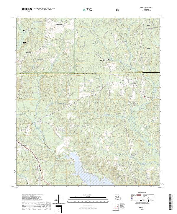 Verda, LA — USGS 7.5-minute topo (2024)