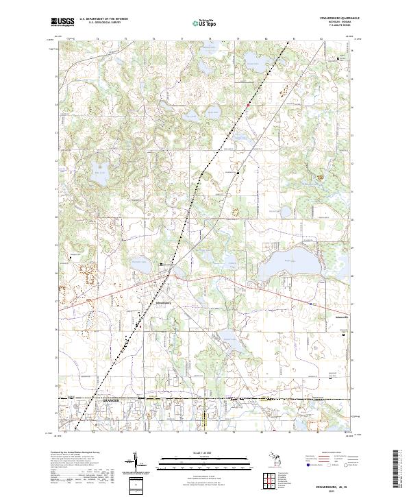Edwardsburg, MI-IN — USGS 7.5-minute topo (2023)