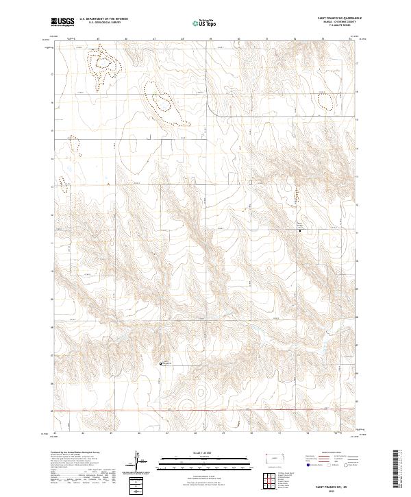 Saint Francis SW, KS — USGS 7.5-minute topo (2022)