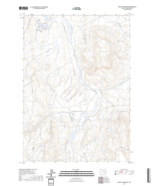 Bartlett Mountain, OR — USGS 7.5-minute topo (2023)