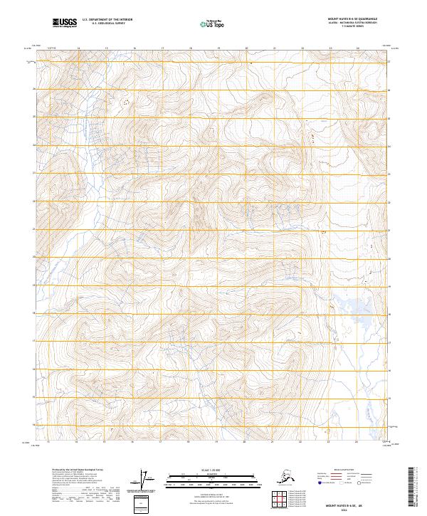 Mount Hayes B-6 SE, AK — USGS 7.5-minute topo (2024)