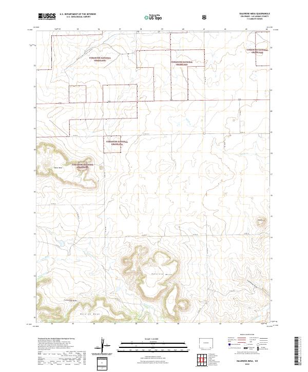 Dalerose Mesa, CO — USGS 7.5-minute topo (2022)