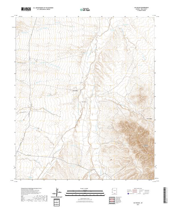 Las Guijas, AZ — USGS 7.5-minute topo (2021)