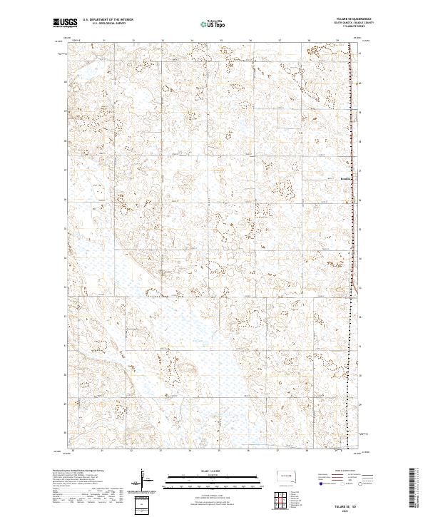 Tulare SE, SD — USGS 7.5-minute topo (2021)