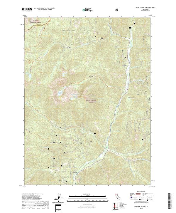Tangle Blue Lake, CA — USGS 7.5-minute topo (2022)