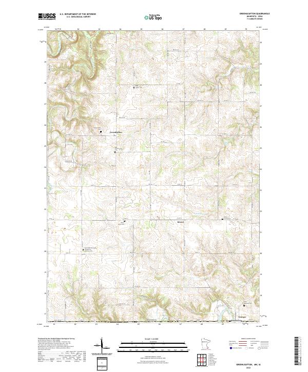 Greenleafton, MN-IA — USGS 7.5-minute topo (2022)