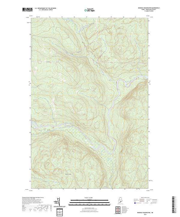 Ninemile Deadwater, ME — USGS 7.5-minute topo (2024)