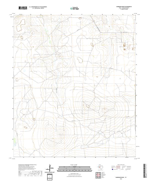 Gardener Draw, TX — USGS 7.5-minute topo (2022)