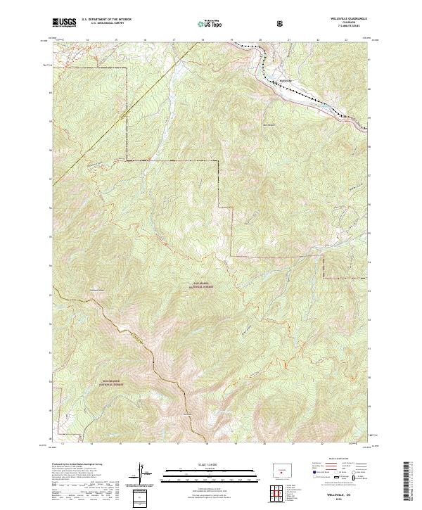 Wellsville, CO — USGS 7.5-minute topo (2022)