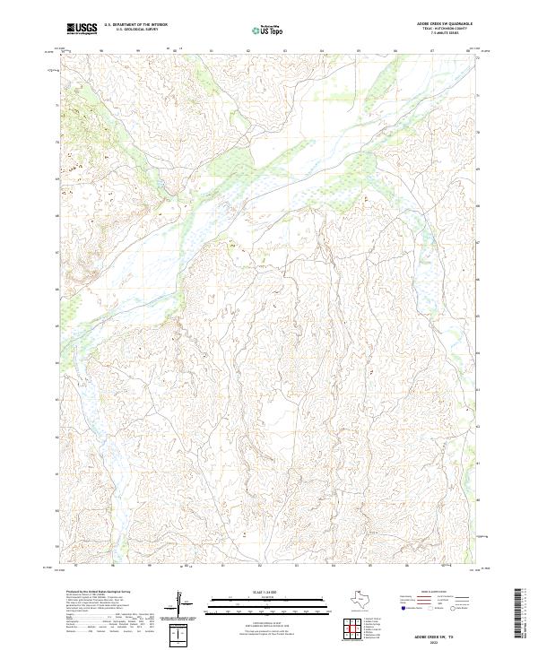 Adobe Creek SW, TX — USGS 7.5-minute topo (2022)