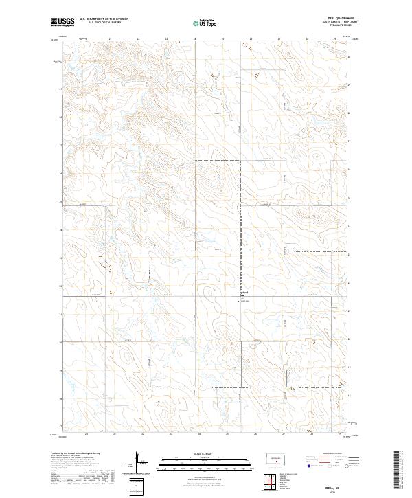 Ideal, SD — USGS 7.5-minute topo (2021)