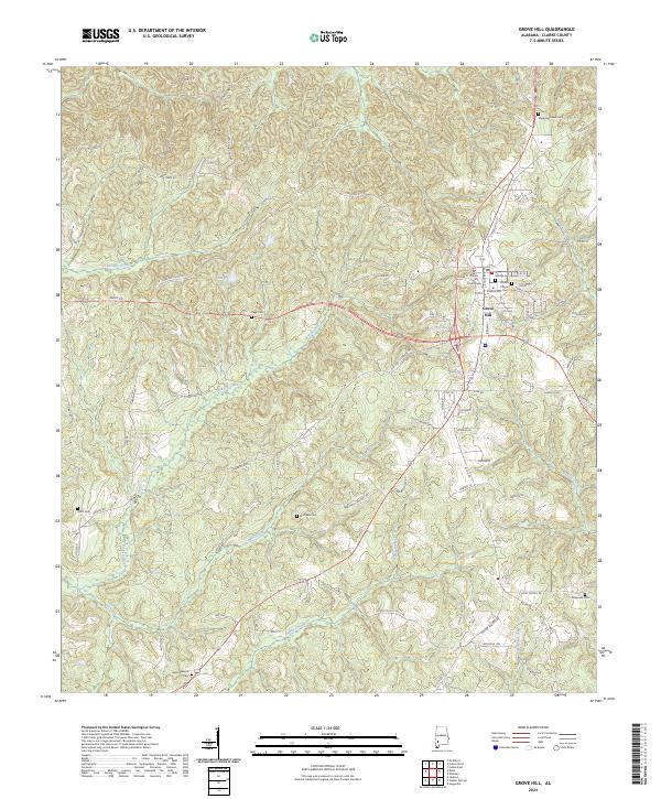 Grove Hill, AL — USGS 7.5-minute topo (2024)