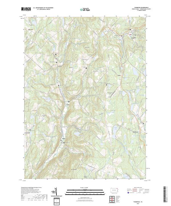 Thompson, PA — USGS 7.5-minute topo (2023)