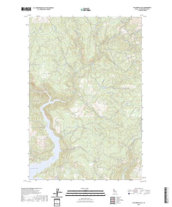 Elk Creek Falls, ID — USGS 7.5-minute topo (2024)