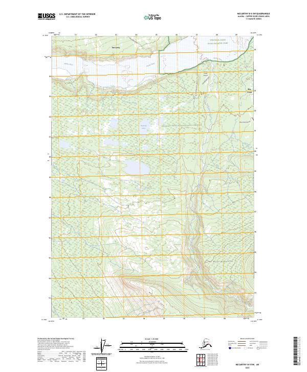 McCarthy B-5 SW, AK — USGS 7.5-minute topo (2023)