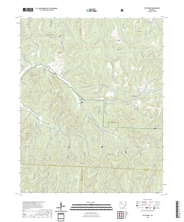 Pettigrew, AR — USGS 7.5-minute topo (2024)
