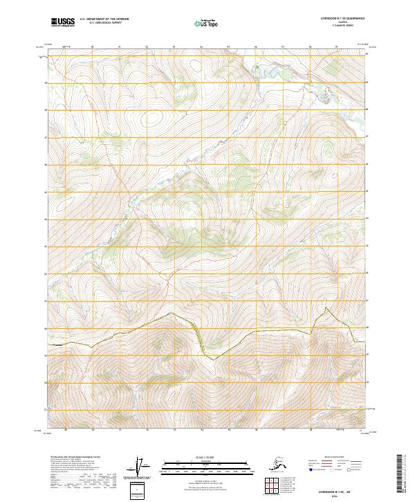 Livengood B-1 SE, AK — USGS 7.5-minute topo (2024)