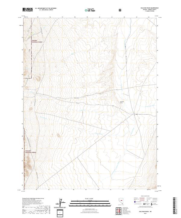 Sullivan Wash, NV — USGS 7.5-minute topo (2021)